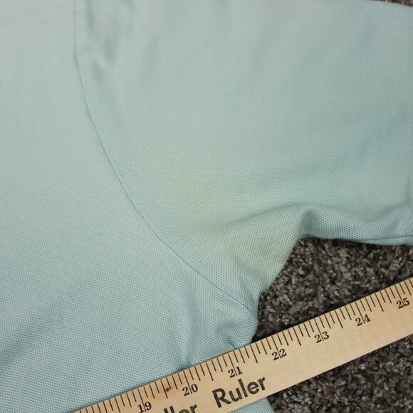 Tommy Bahama Sea Glass Polo Shirt Mens Large Blue Cotton Casual - Picture 4 of 7